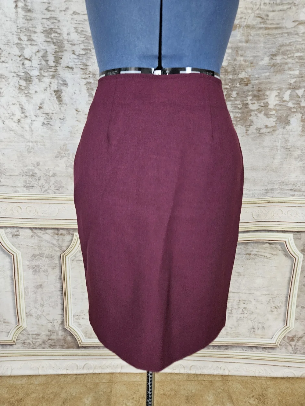 Vintage XOXO Skirt Y2K Plum Purple Mid Rise Pencil Skirt S 90s Office Secretary